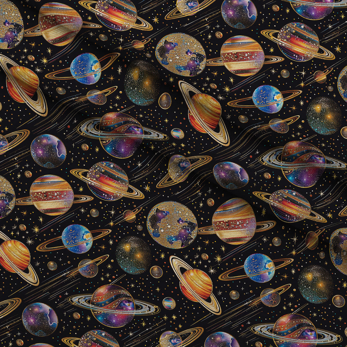 Gilded Galaxy Pattern 6 Fleece Fabric — fleece fabric folded close-up preview (mv-fleece-v1:lying)