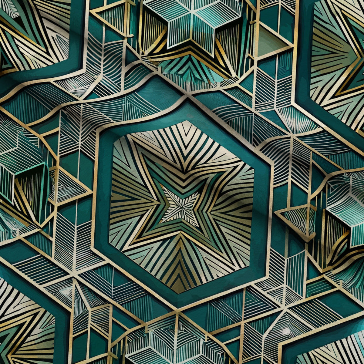 Gilded Gatsby Pattern 13 Fleece Fabric — fleece fabric folded close-up preview (mv-fleece-v1:lying)