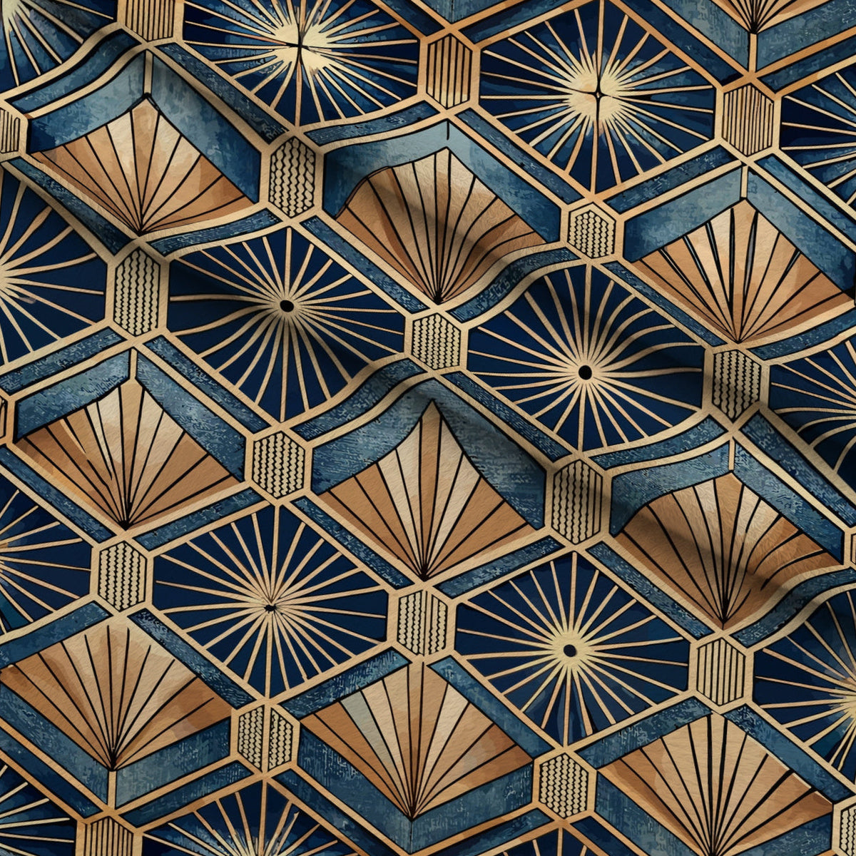 Gilded Gatsby Pattern 42 Fleece Fabric — fleece fabric folded close-up preview (mv-fleece-v1:lying)