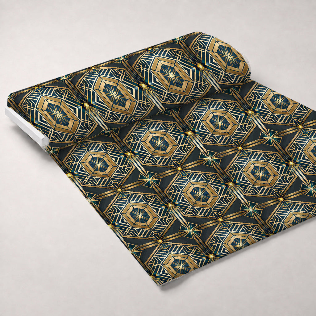 Gilded Gatsby Pattern 47 Fleece Fabric — fleece fabric unrolled bolt preview (mv-fleece-v1:bolt)