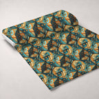 Gilded Gears Pattern 7 Fleece Fabric — fleece fabric unrolled bolt preview (mv-fleece-v1:bolt)