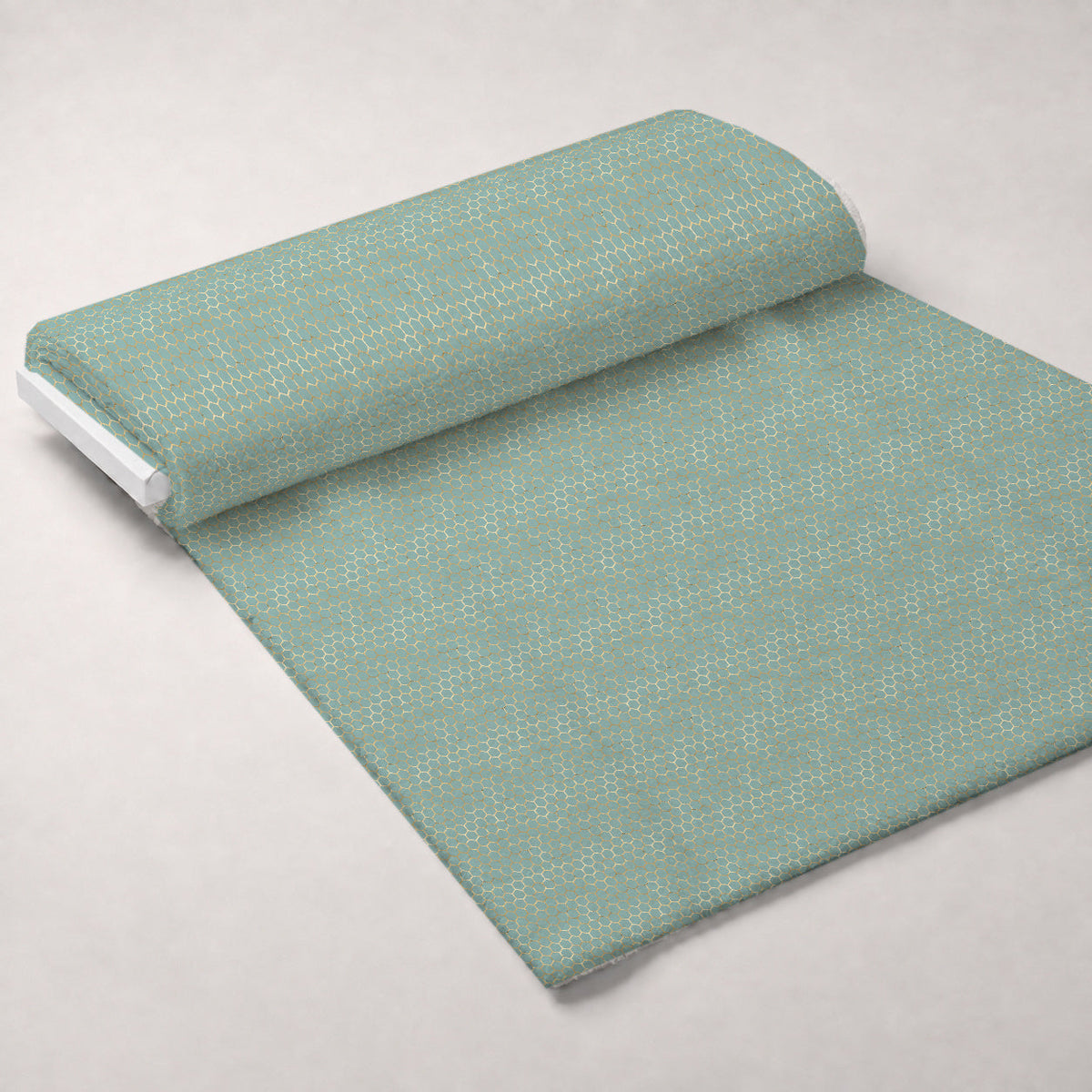 Gilded Hive Pattern 1 Fleece Fabric — fleece fabric unrolled bolt preview (mv-fleece-v1:bolt)