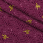 Gilded Hive Pattern 11 Fleece Fabric — fleece fabric folded close-up preview (mv-fleece-v1:lying)