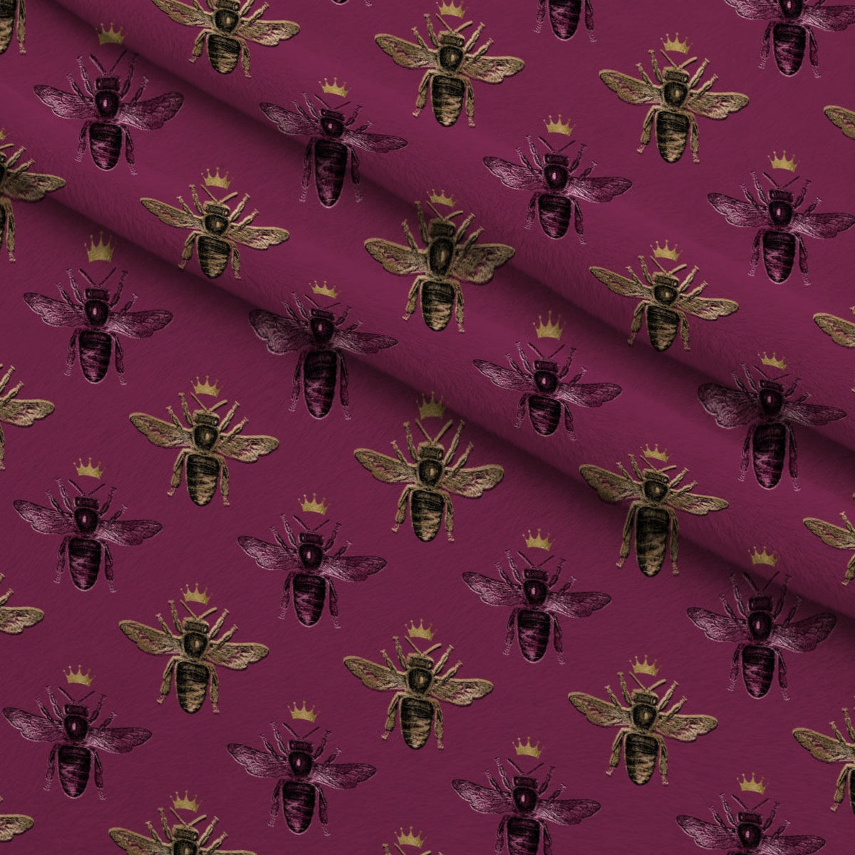 Gilded Hive Pattern 12 Fleece Fabric — fleece fabric folded close-up preview (mv-fleece-v1:lying)