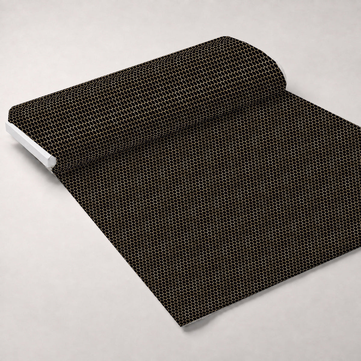 Gilded Hive Pattern 13 Fleece Fabric — fleece fabric unrolled bolt preview (mv-fleece-v1:bolt)