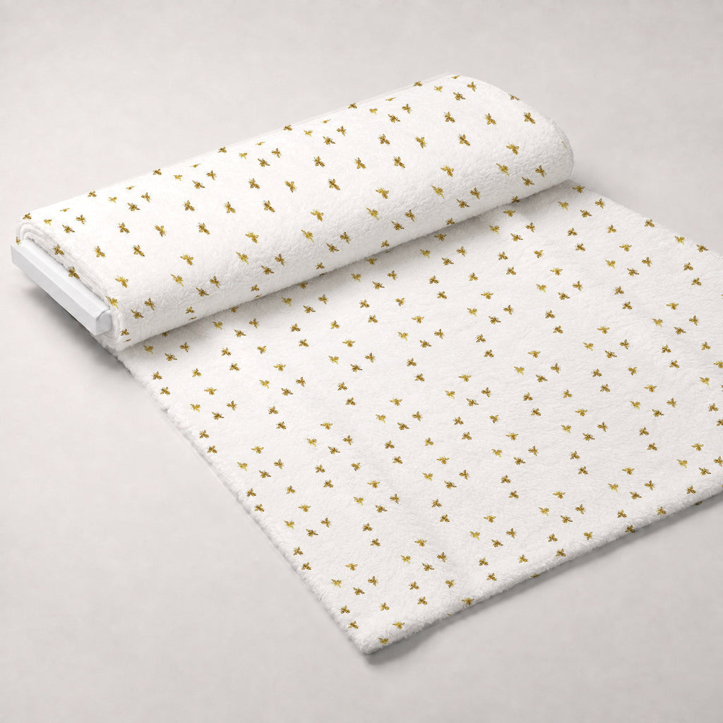 Gilded Hive Pattern 16 Fleece Fabric — fleece fabric unrolled bolt preview (mv-fleece-v1:bolt)