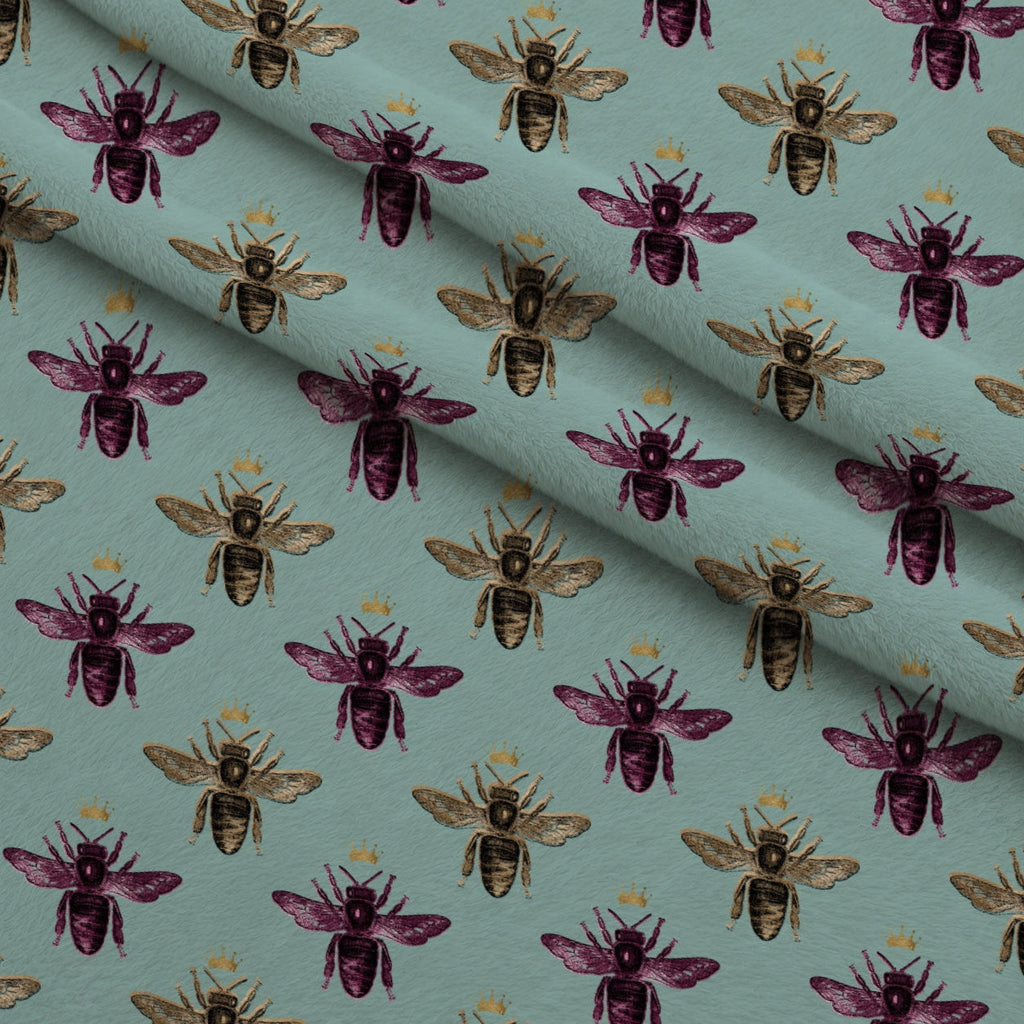 Gilded Hive Pattern 2 Fleece Fabric — fleece fabric folded close-up preview (mv-fleece-v1:lying)