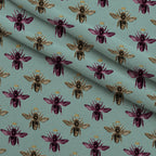 Gilded Hive Pattern 2 Fleece Fabric — fleece fabric folded close-up preview (mv-fleece-v1:lying)