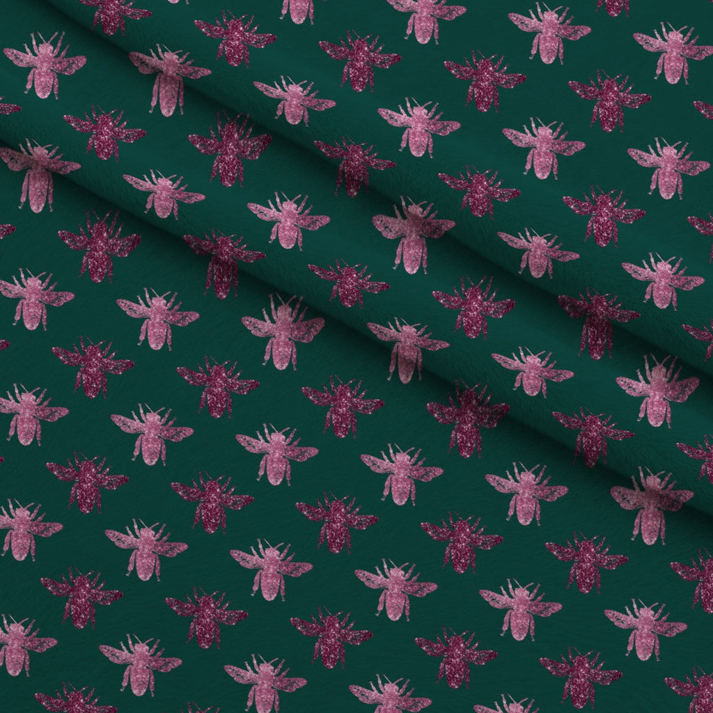 Gilded Hive Pattern 4 Fleece Fabric — fleece fabric folded close-up preview (mv-fleece-v1:lying)