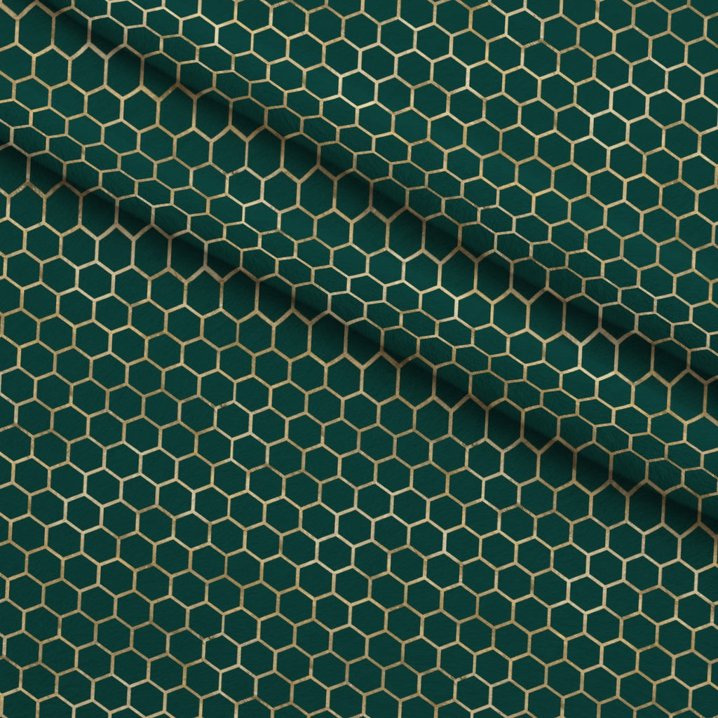 Gilded Hive Pattern 5 Fleece Fabric — fleece fabric folded close-up preview (mv-fleece-v1:lying)