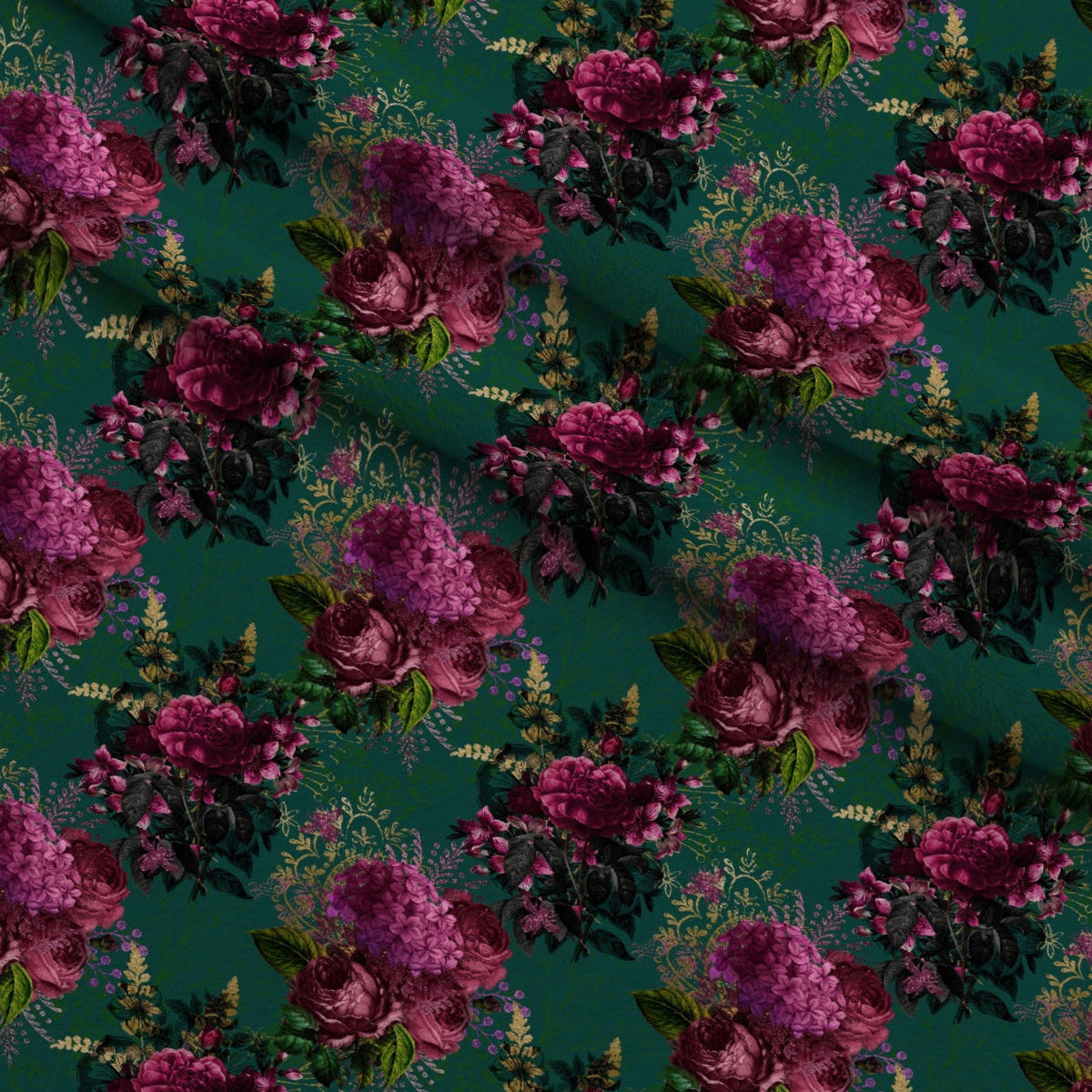Gilded Hive Pattern 6 Fleece Fabric — fleece fabric folded close-up preview (mv-fleece-v1:lying)