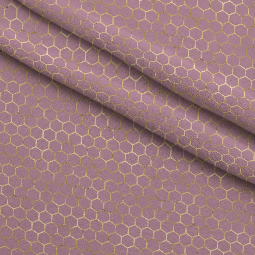 Gilded Hive Pattern 7 Fleece Fabric — fleece fabric folded close-up preview (mv-fleece-v1:lying)
