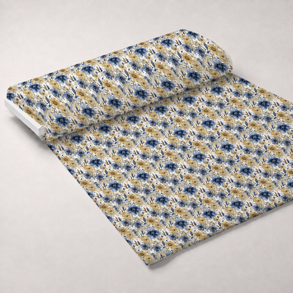Gilded Indigo Pattern 6 Fleece Fabric — fleece fabric unrolled bolt preview (mv-fleece-v1:bolt)