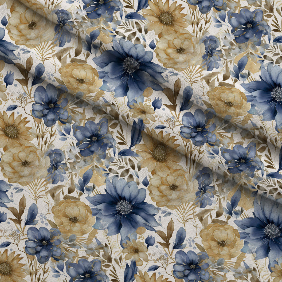 Gilded Indigo Pattern 6 Fleece Fabric — fleece fabric folded close-up preview (mv-fleece-v1:lying)