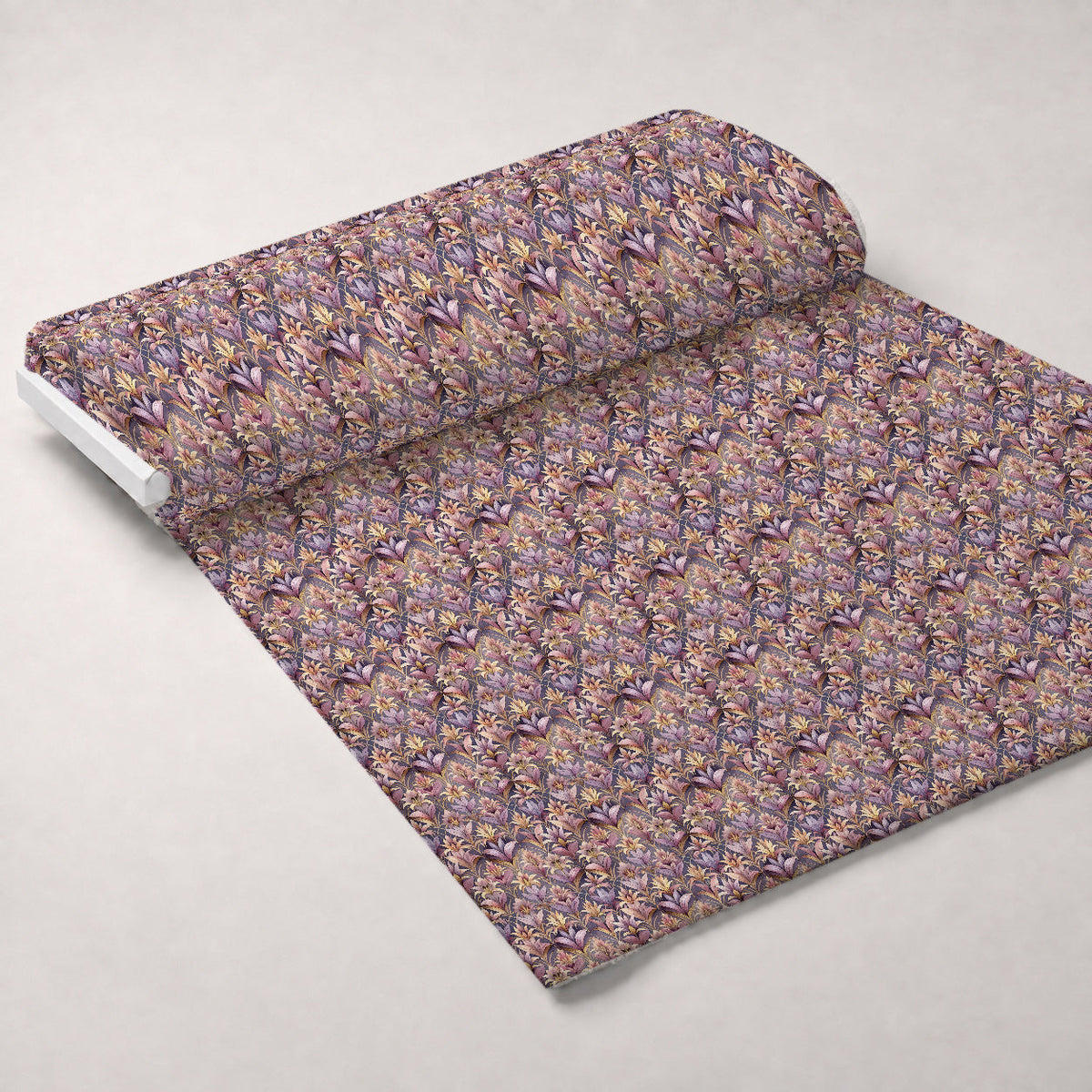 Gilded Jade Blooms Pattern 35 Fleece Fabric — fleece fabric unrolled bolt preview (mv-fleece-v1:bolt)
