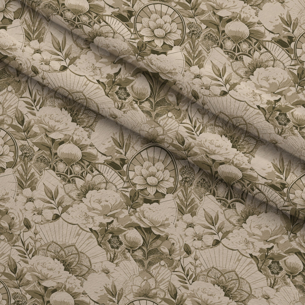 Gilded Jade Blooms Pattern 61 Fleece Fabric — fleece fabric folded close-up preview (mv-fleece-v1:lying)