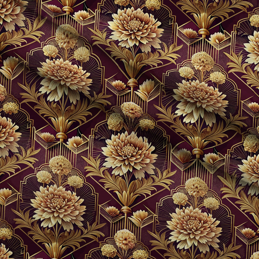 Gilded Jade Blooms Pattern 63 Fleece Fabric — fleece fabric folded close-up preview (mv-fleece-v1:lying)