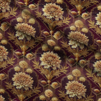 Gilded Jade Blooms Pattern 63 Fleece Fabric — fleece fabric folded close-up preview (mv-fleece-v1:lying)