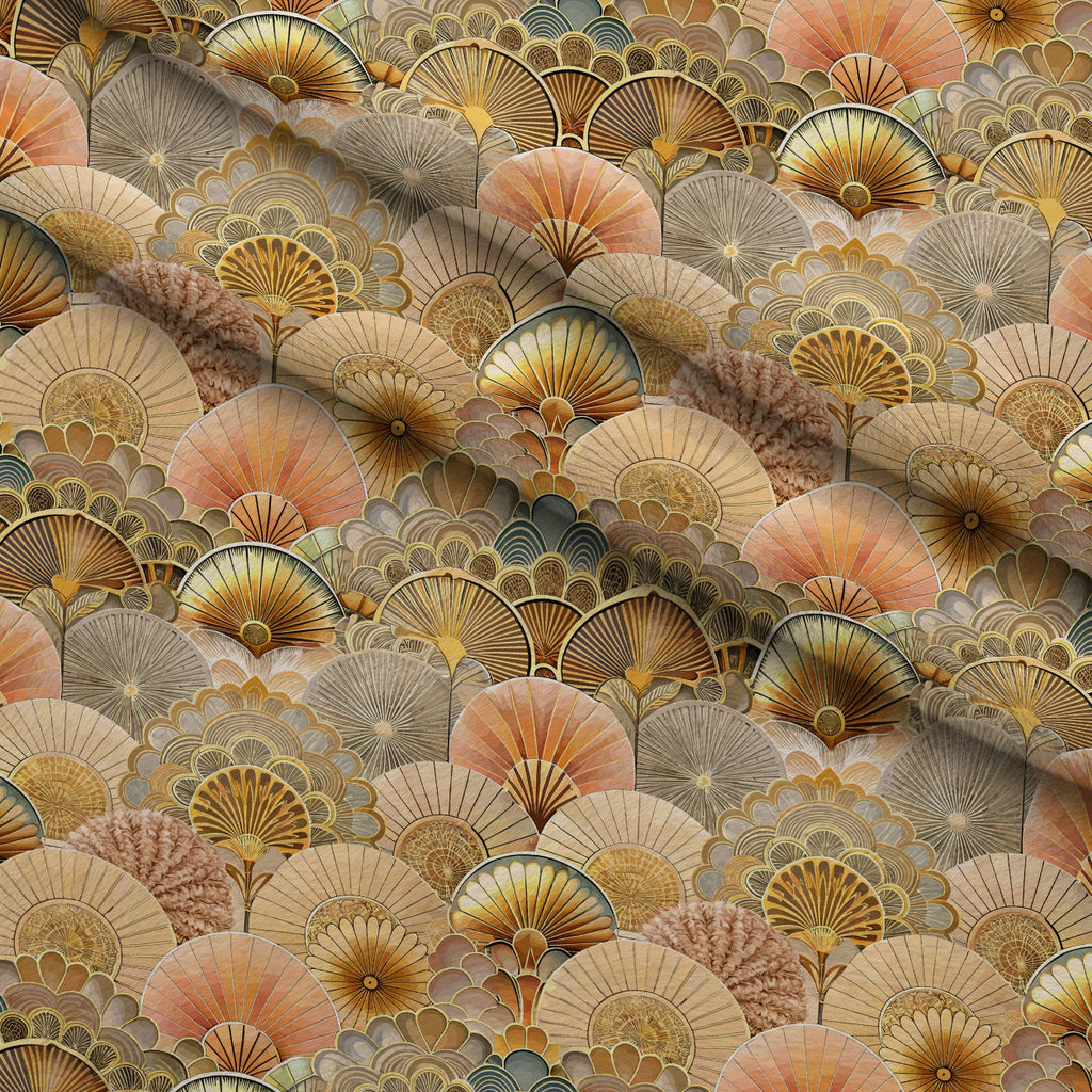 Gilded Jade Blooms Pattern 65 Fleece Fabric — fleece fabric folded close-up preview (mv-fleece-v1:lying)