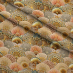Gilded Jade Blooms Pattern 65 Fleece Fabric — fleece fabric folded close-up preview (mv-fleece-v1:lying)