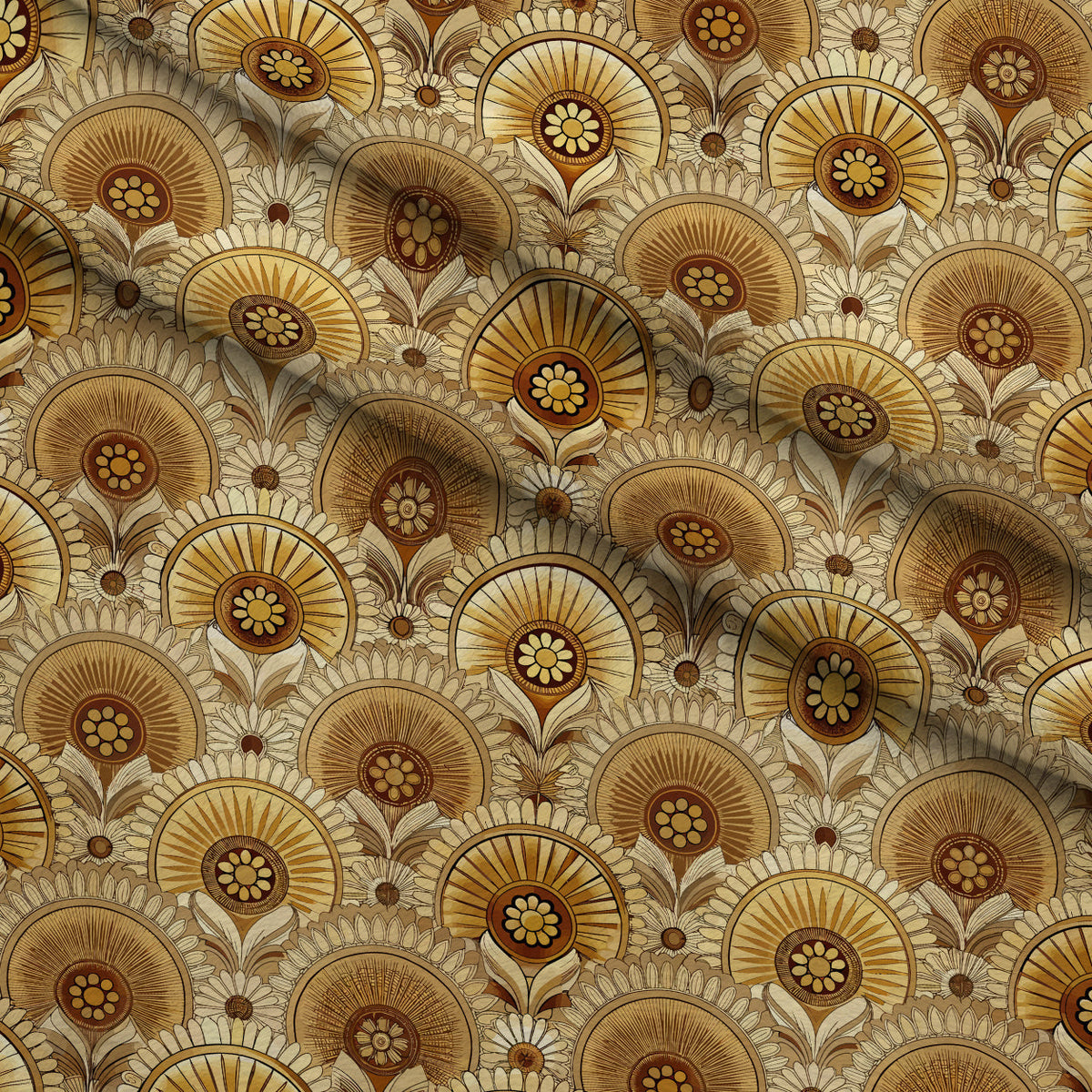 Gilded Jade Blooms Pattern 67 Fleece Fabric — fleece fabric folded close-up preview (mv-fleece-v1:lying)