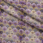 Gilded Jade Blooms Pattern 73 Fleece Fabric — fleece fabric folded close-up preview (mv-fleece-v1:lying)