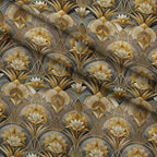 Gilded Jade Blooms Pattern 8 Fleece Fabric — fleece fabric folded close-up preview (mv-fleece-v1:lying)