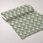 Gilded Jade Blooms Pattern 87 Fleece Fabric — fleece fabric unrolled bolt preview (mv-fleece-v1:bolt)
