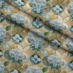 Gilded Jade Blooms Pattern 87 Fleece Fabric — fleece fabric folded close-up preview (mv-fleece-v1:lying)
