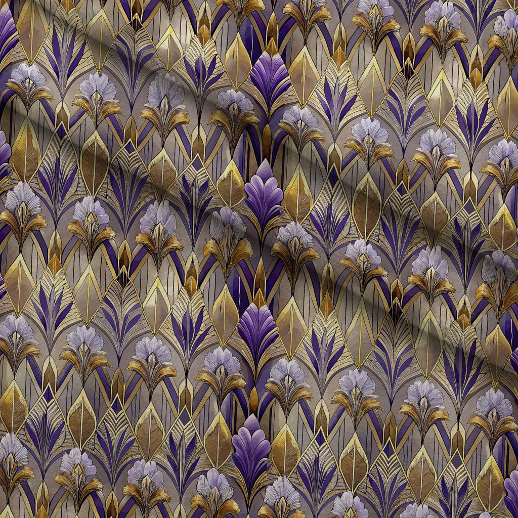 Gilded Jade Blooms Pattern 90 Fleece Fabric — fleece fabric folded close-up preview (mv-fleece-v1:lying)