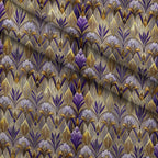 Gilded Jade Blooms Pattern 90 Fleece Fabric — fleece fabric folded close-up preview (mv-fleece-v1:lying)