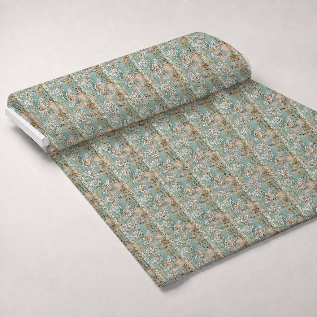 Gilded Lace Script Pattern 2 Fleece Fabric — fleece fabric unrolled bolt preview (mv-fleece-v1:bolt)