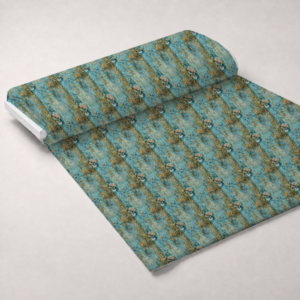 Gilded Lace Script Pattern 3 Fleece Fabric — fleece fabric unrolled bolt preview (mv-fleece-v1:bolt)