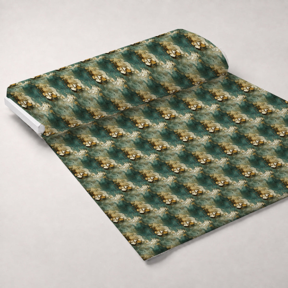 Gilded Lagoon Pattern 10 Fleece Fabric — fleece fabric unrolled bolt preview (mv-fleece-v1:bolt)