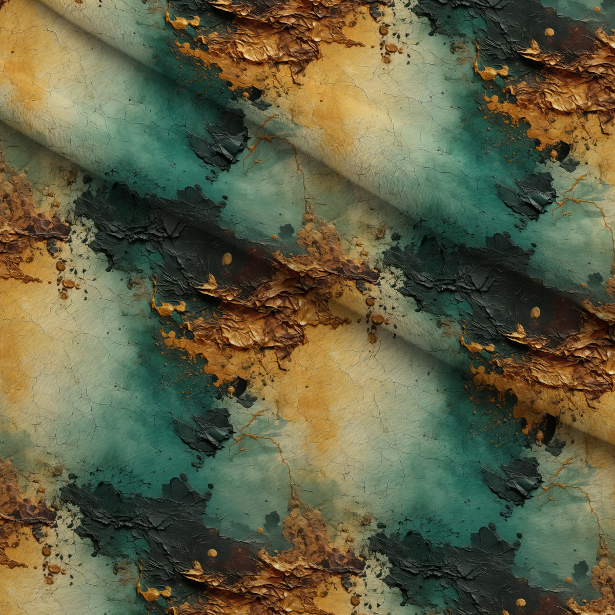 Gilded Lagoon Pattern 11 Fleece Fabric — fleece fabric folded close-up preview (mv-fleece-v1:lying)
