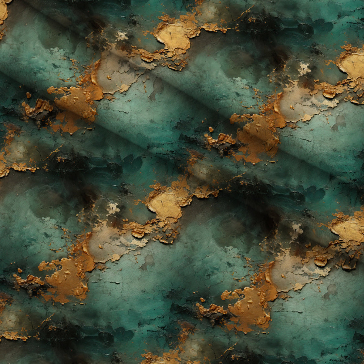 Gilded Lagoon Pattern 3 Fleece Fabric — fleece fabric folded close-up preview (mv-fleece-v1:lying)
