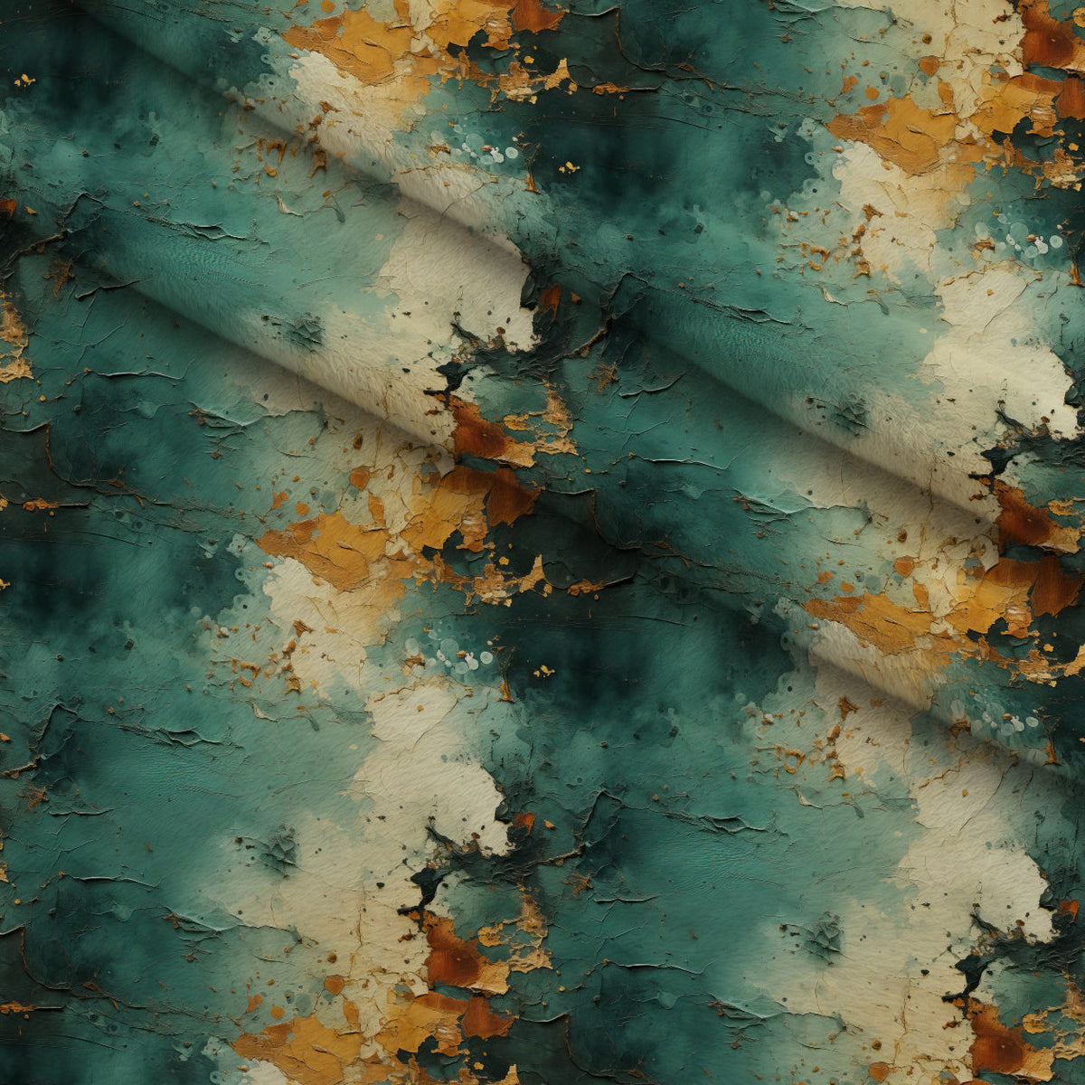 Gilded Lagoon Pattern 4 Fleece Fabric — fleece fabric folded close-up preview (mv-fleece-v1:lying)