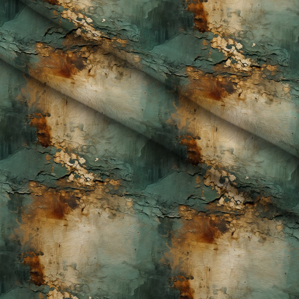 Gilded Lagoon Pattern 5 Fleece Fabric — fleece fabric folded close-up preview (mv-fleece-v1:lying)