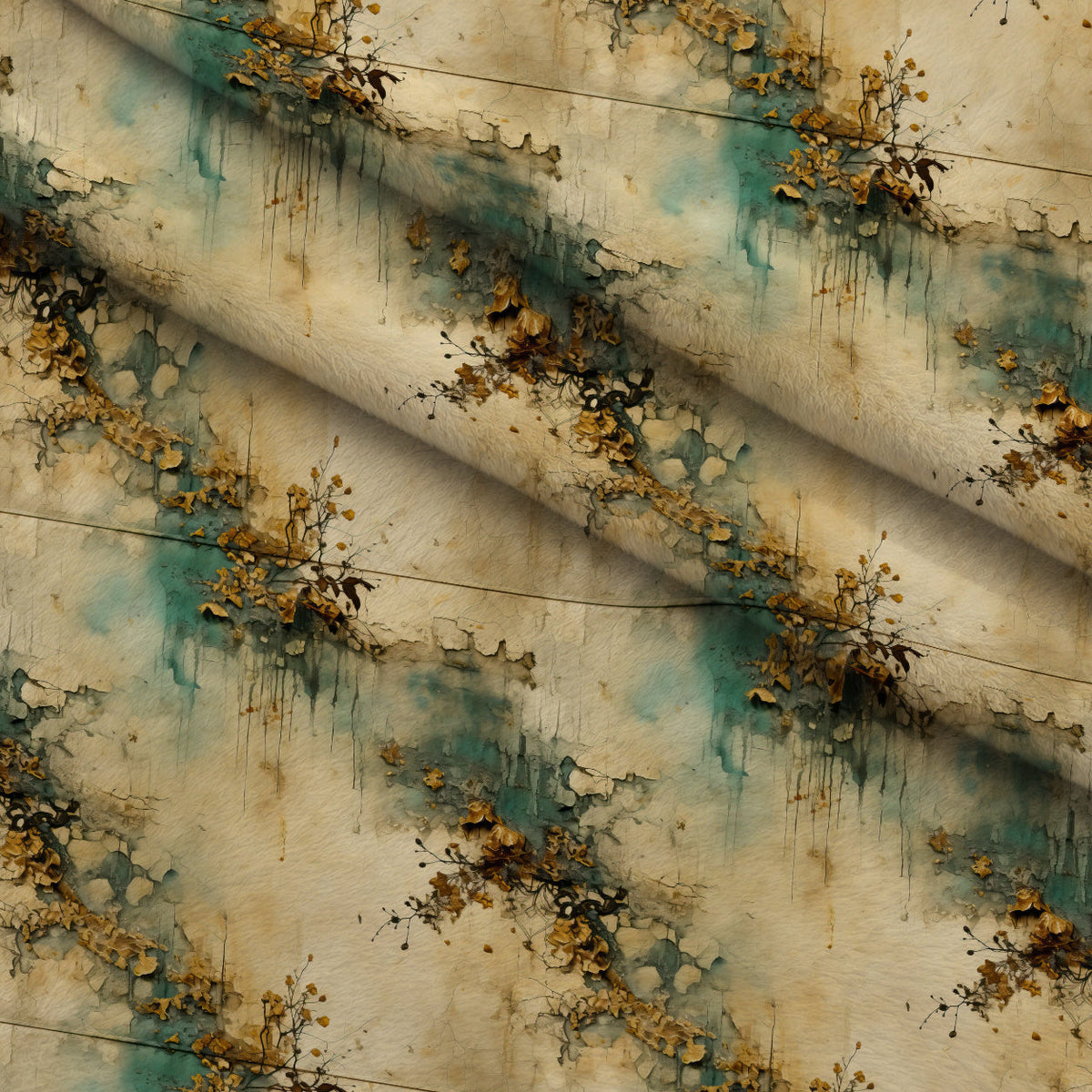 Gilded Lagoon Pattern 8 Fleece Fabric — fleece fabric folded close-up preview (mv-fleece-v1:lying)