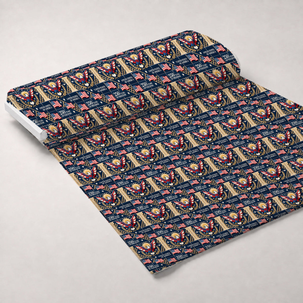 Gilded Liberty Pattern 16 Fleece Fabric — fleece fabric unrolled bolt preview (mv-fleece-v1:bolt)