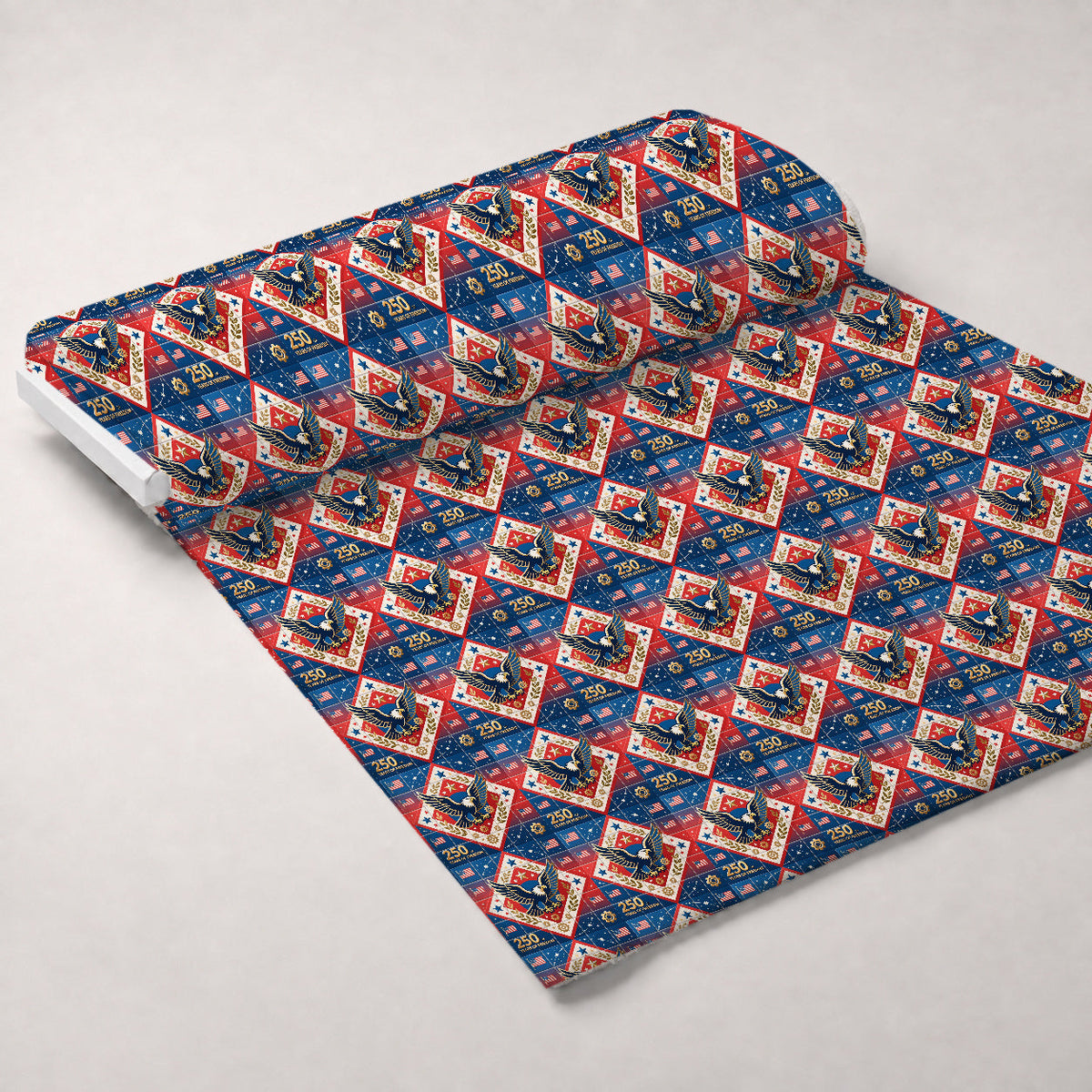 Gilded Liberty Pattern 18 Fleece Fabric — fleece fabric unrolled bolt preview (mv-fleece-v1:bolt)