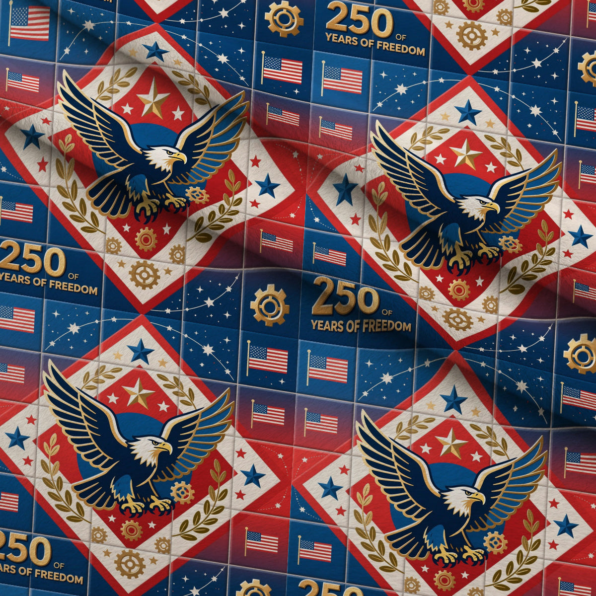 Gilded Liberty Pattern 18 Fleece Fabric — fleece fabric folded close-up preview (mv-fleece-v1:lying)