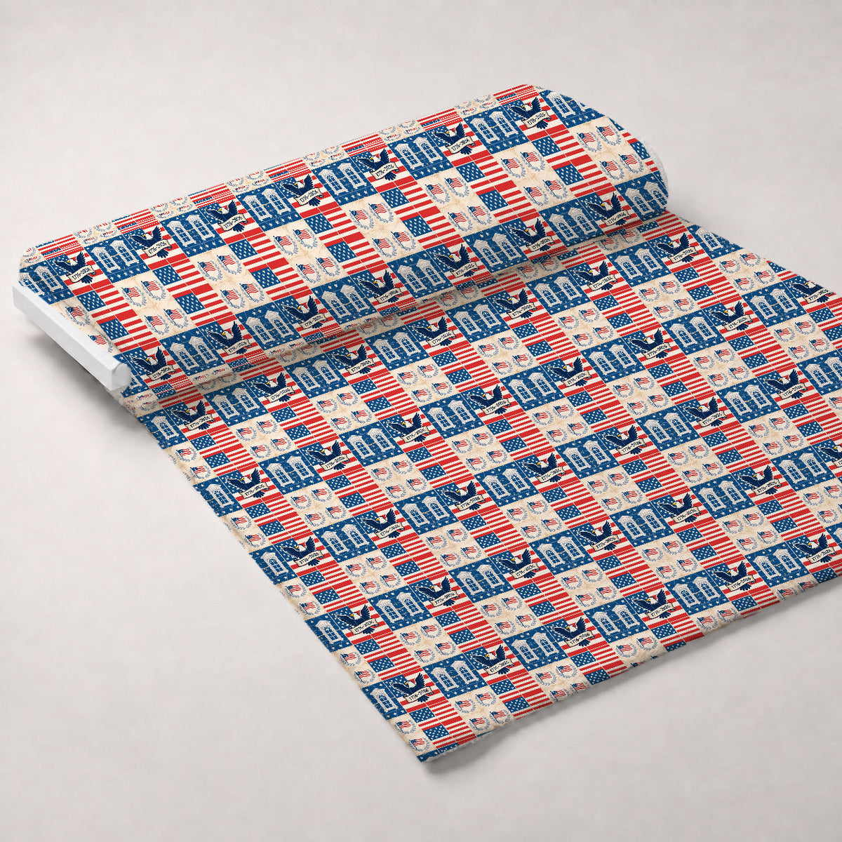 Gilded Liberty Pattern 19 Fleece Fabric — fleece fabric unrolled bolt preview (mv-fleece-v1:bolt)