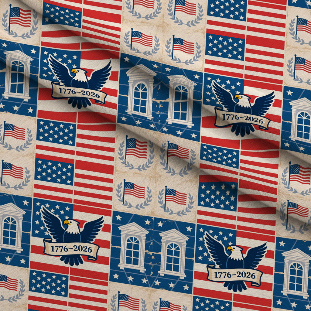 Gilded Liberty Pattern 19 Fleece Fabric — fleece fabric folded close-up preview (mv-fleece-v1:lying)