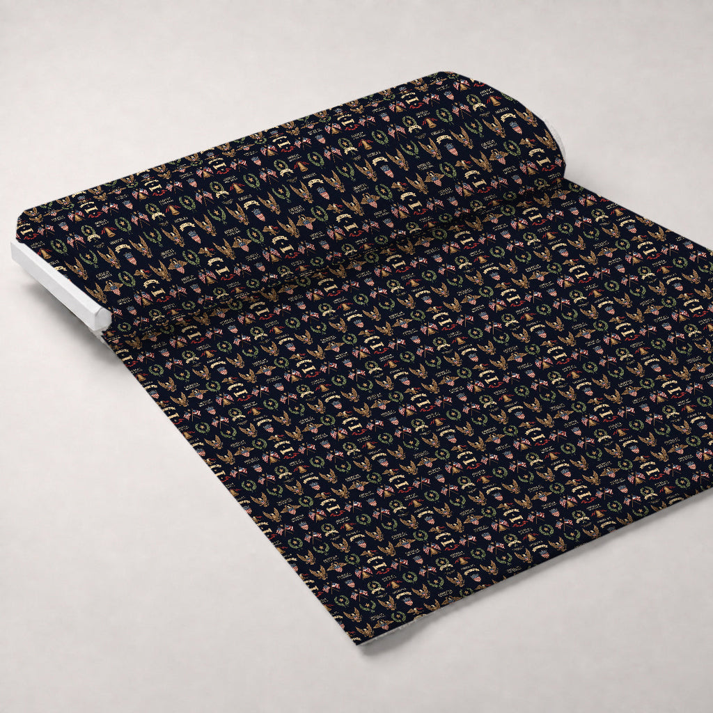 Gilded Liberty Pattern 23 Fleece Fabric — fleece fabric unrolled bolt preview (mv-fleece-v1:bolt)