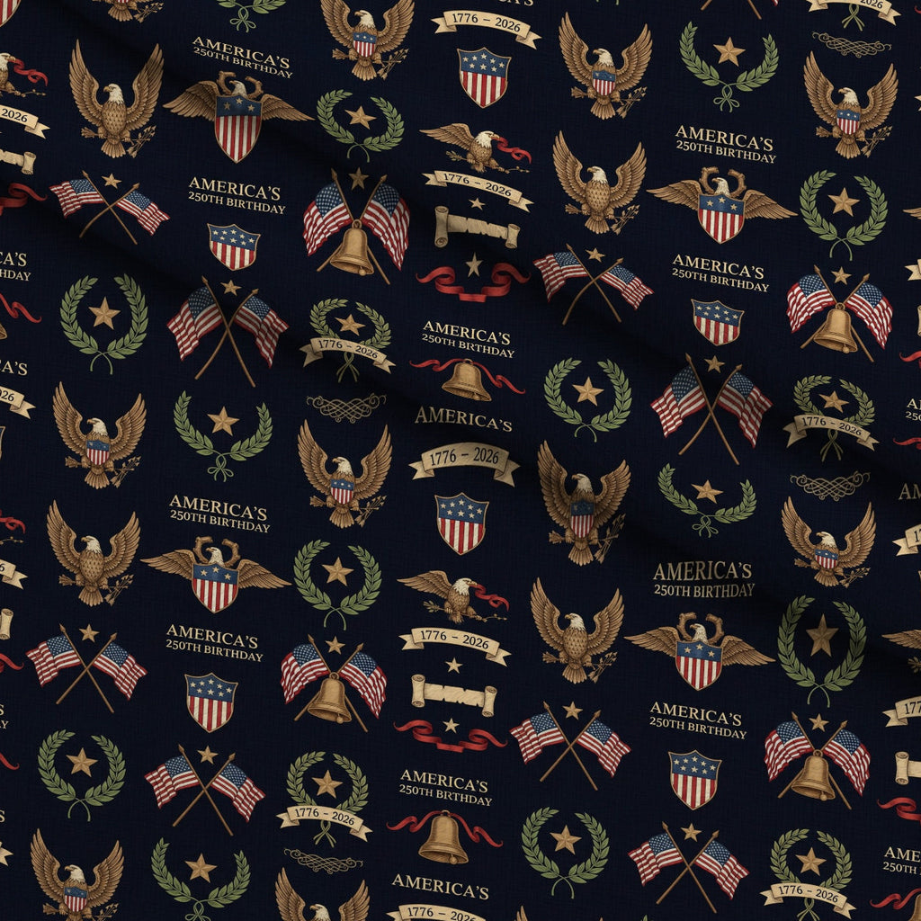 Gilded Liberty Pattern 23 Fleece Fabric — fleece fabric folded close-up preview (mv-fleece-v1:lying)
