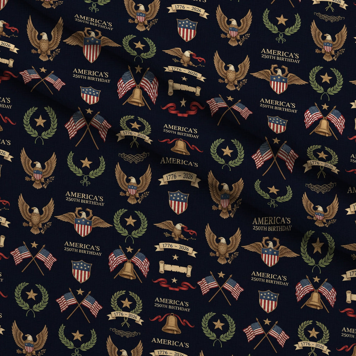 Gilded Liberty Pattern 23 Fleece Fabric — fleece fabric folded close-up preview (mv-fleece-v1:lying)