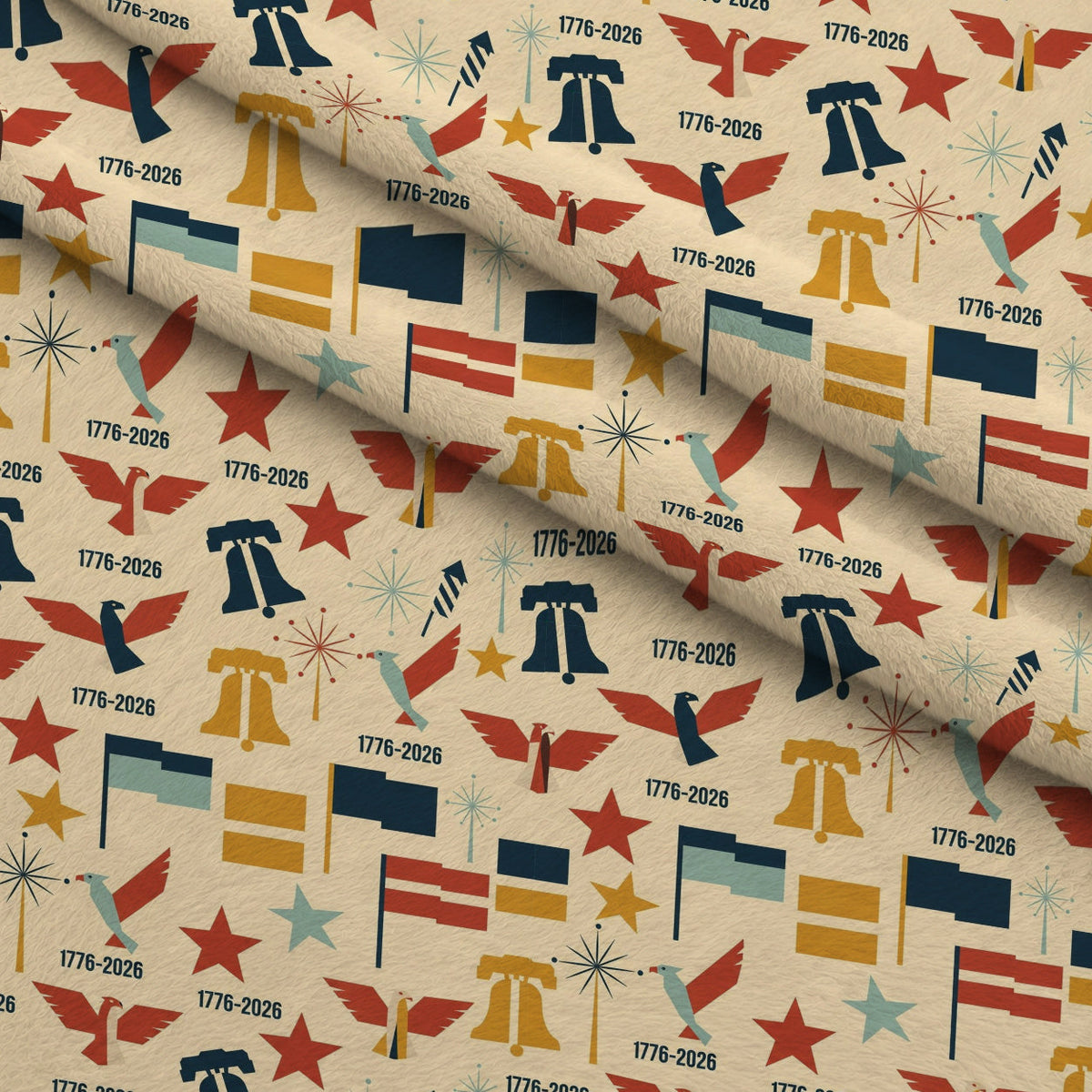Gilded Liberty Pattern 30 Fleece Fabric — fleece fabric folded close-up preview (mv-fleece-v1:lying)