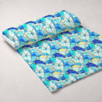 Gilded Mosaic Pattern 14 Fleece Fabric — fleece fabric unrolled bolt preview (mv-fleece-v1:bolt)