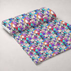 Gilded Mosaic Pattern 17 Fleece Fabric — fleece fabric unrolled bolt preview (mv-fleece-v1:bolt)